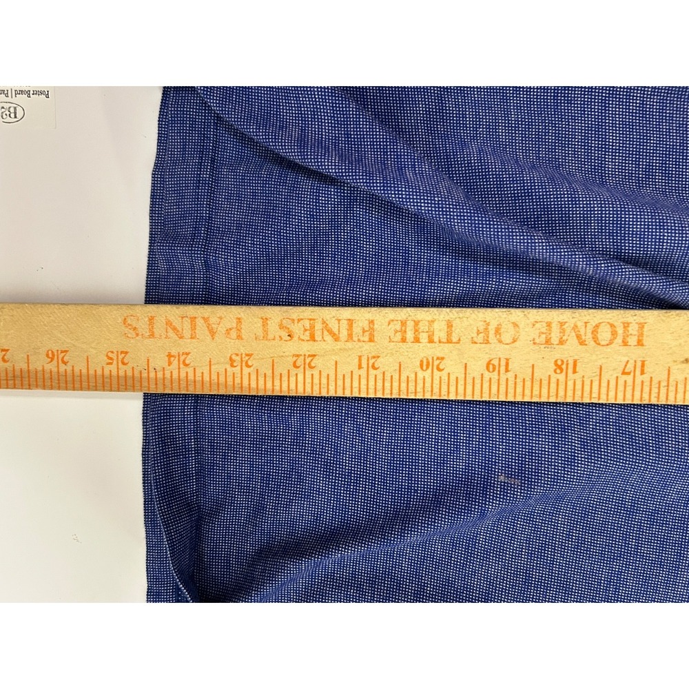 Ted Baker Men's Polo Shirt Midnight Blue Check Collar Pocket 100% Cotton Size 4 - Picture 4 of 10